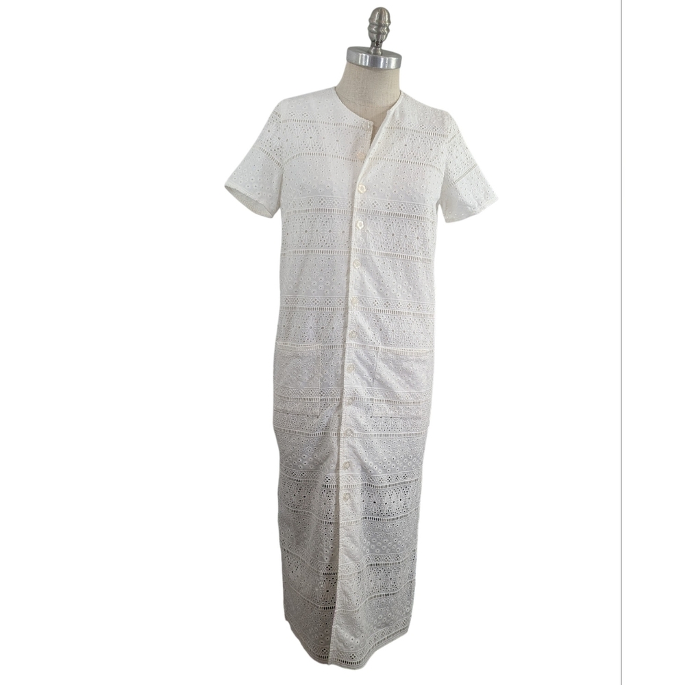 Cartolina Nantucket Ophelia White Eyelet Lace Dress Size Small - Picture 2 of 13